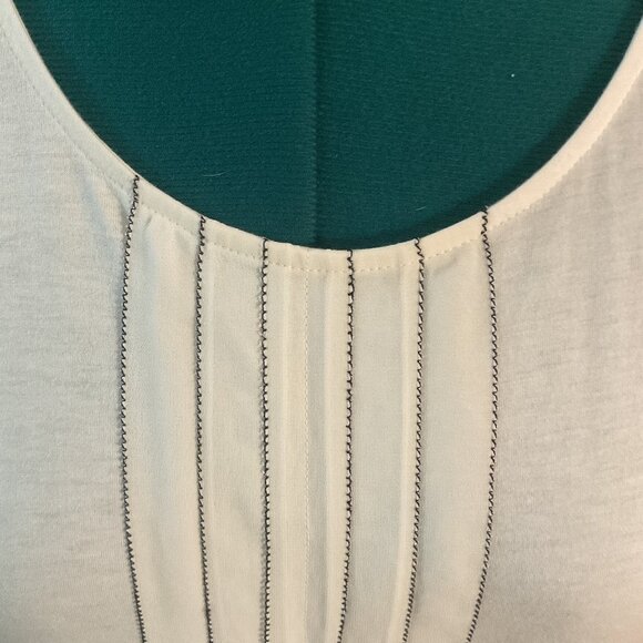 NWT Ann Taylor Misses XL Chiffon-Trimmed Tee - Picture 2 of 5